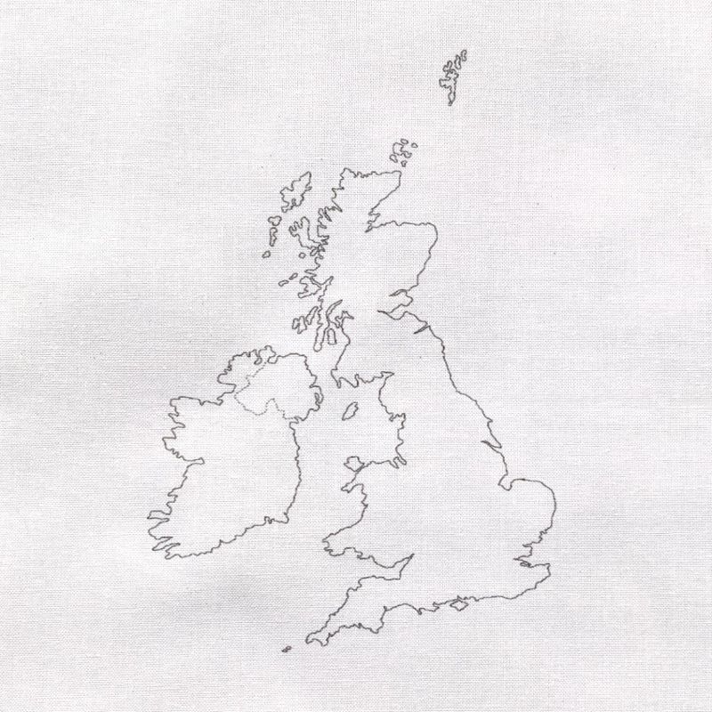 UK and Ireland Map Fabric - Image 3