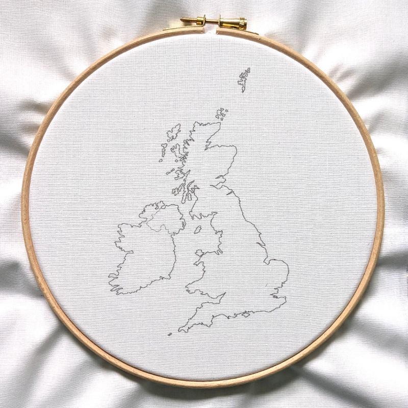 UK and Ireland Map Fabric - Image 2
